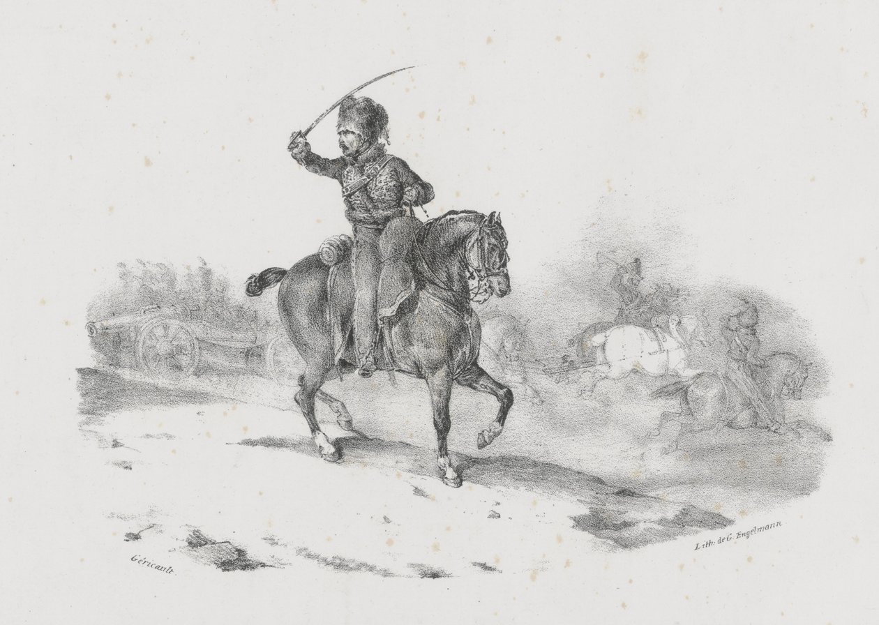 Oficial de artillería al mando de la carga (An Artillery Officer Commanding the Charge) de Theodore Gericault