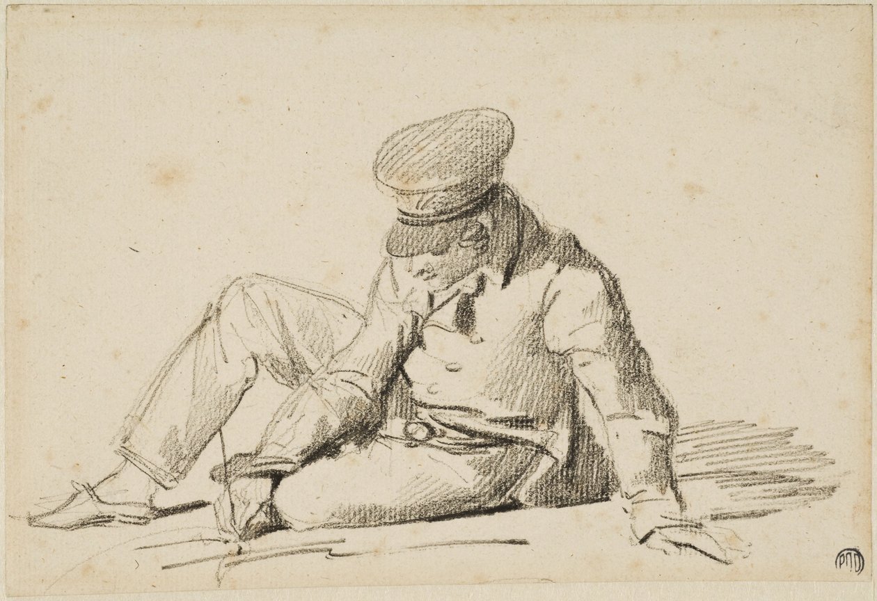 Un niño que dibuja en la calle de Theodore Gericault