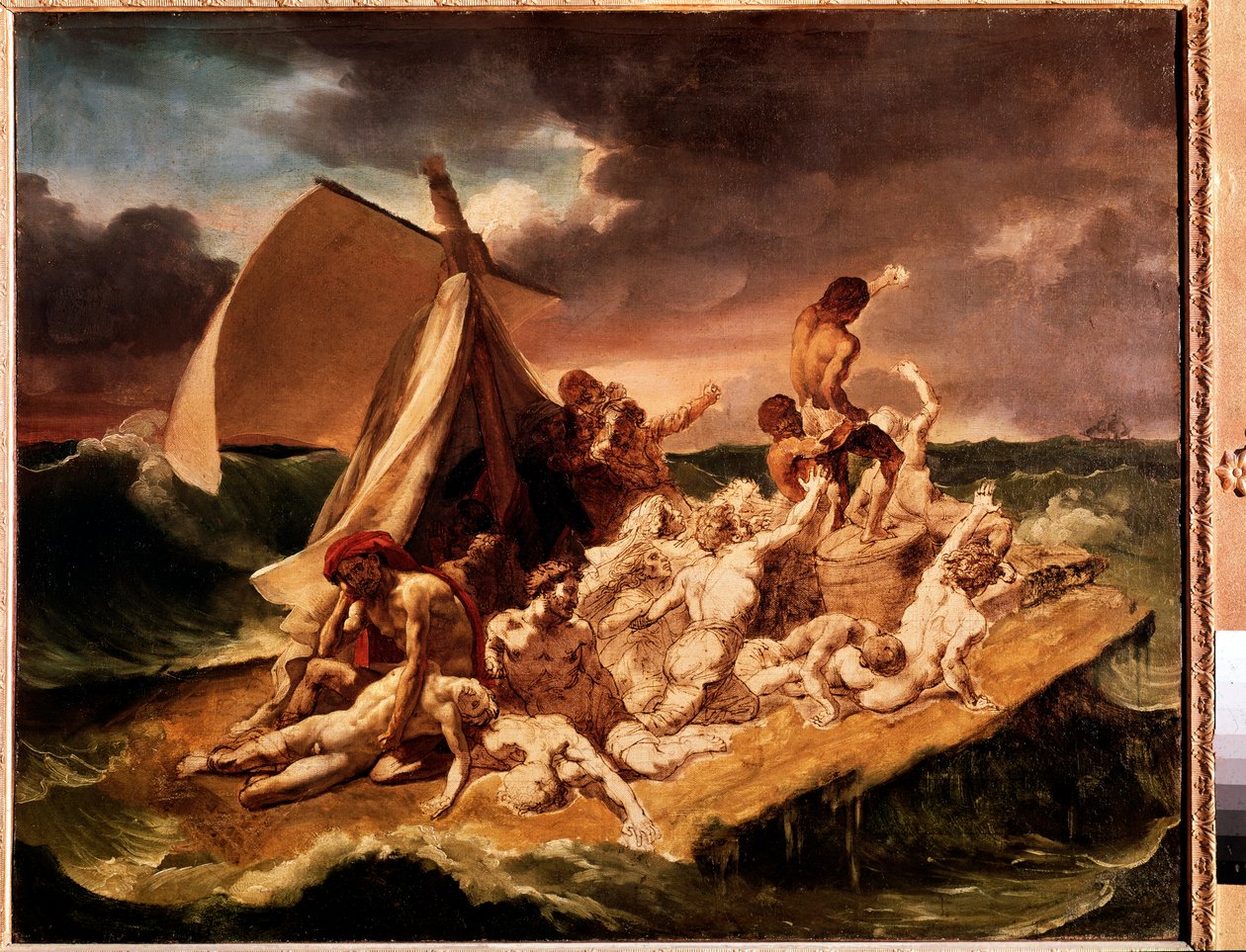Estudio de preparación para la balsa de la Medusa de Theodore Gericault