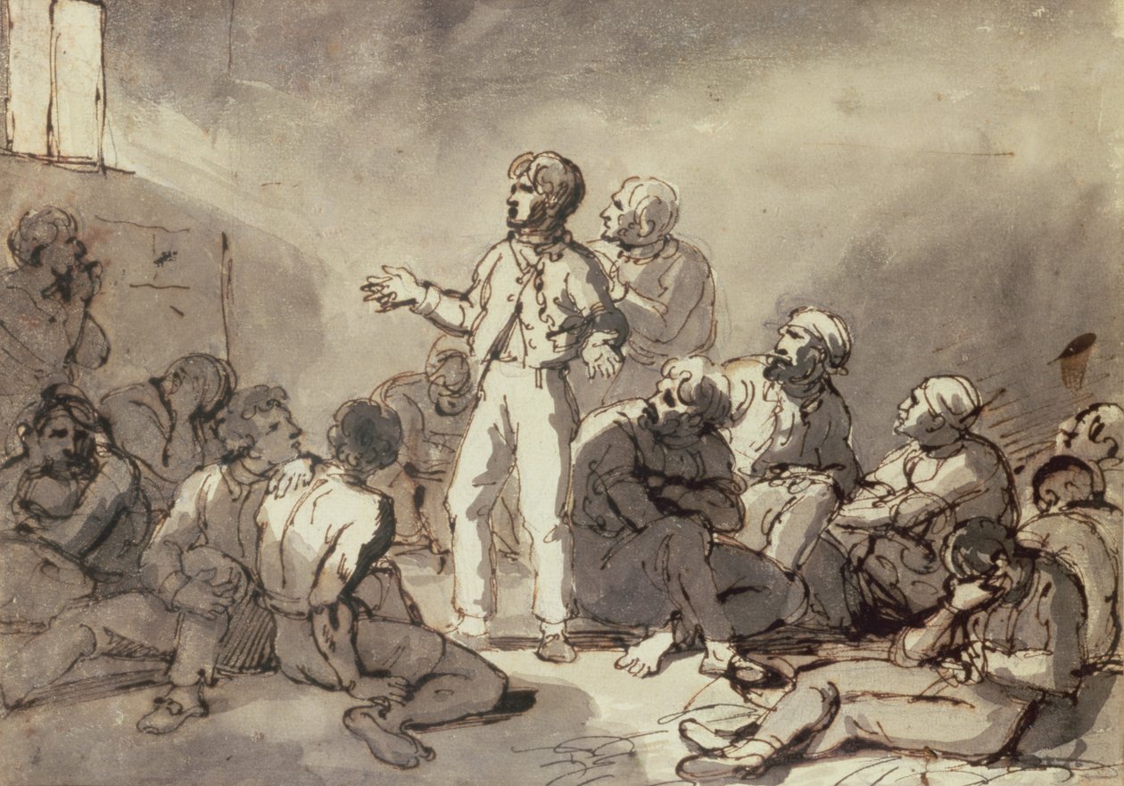 Prisioneros en una celda de Theodore Gericault