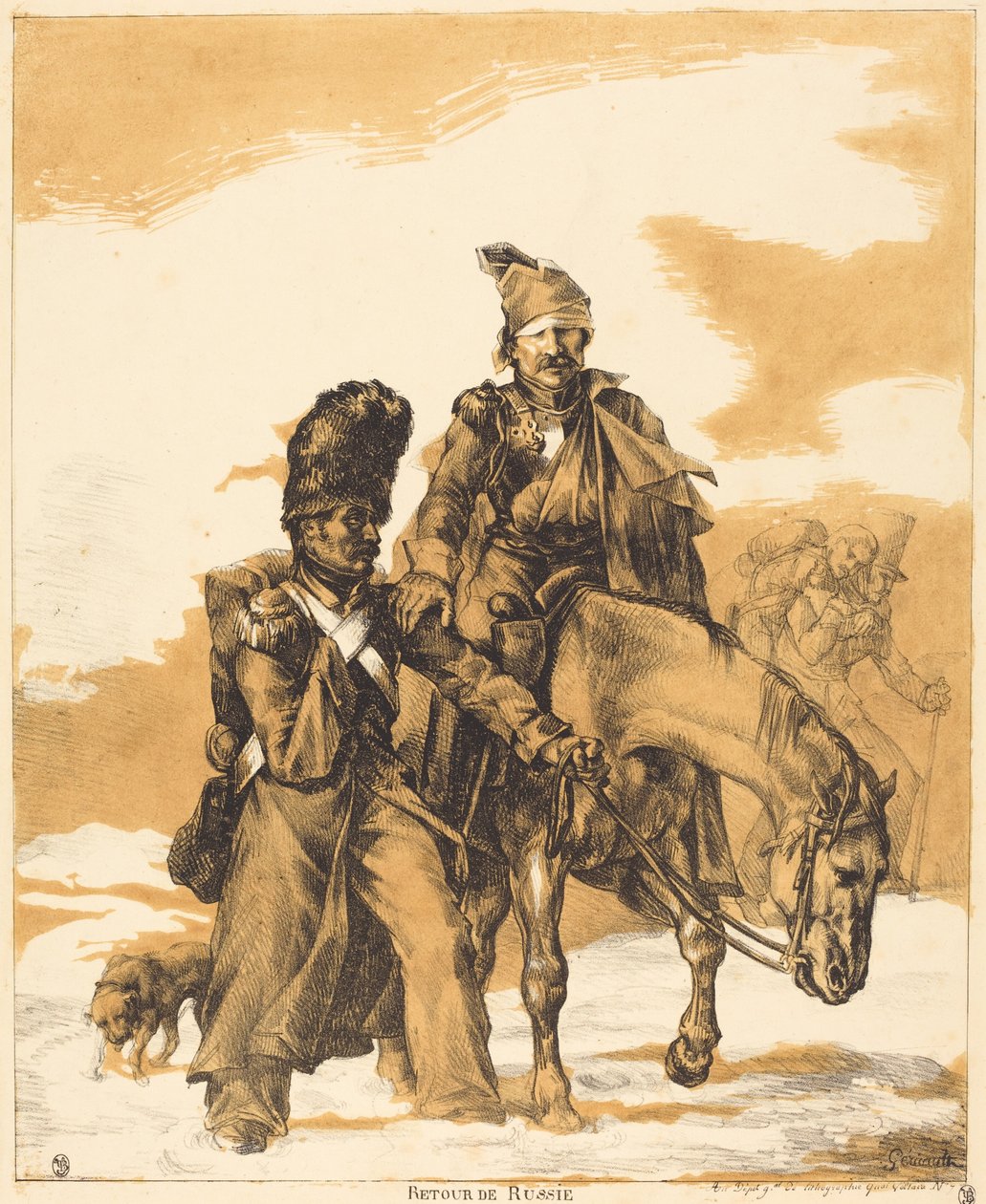 Retreat from Russia (Regreso de Rusia) de Theodore Gericault