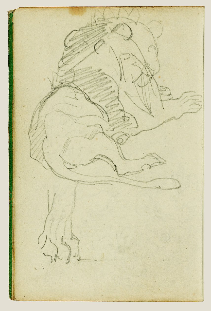 León sentado de Theodore Gericault