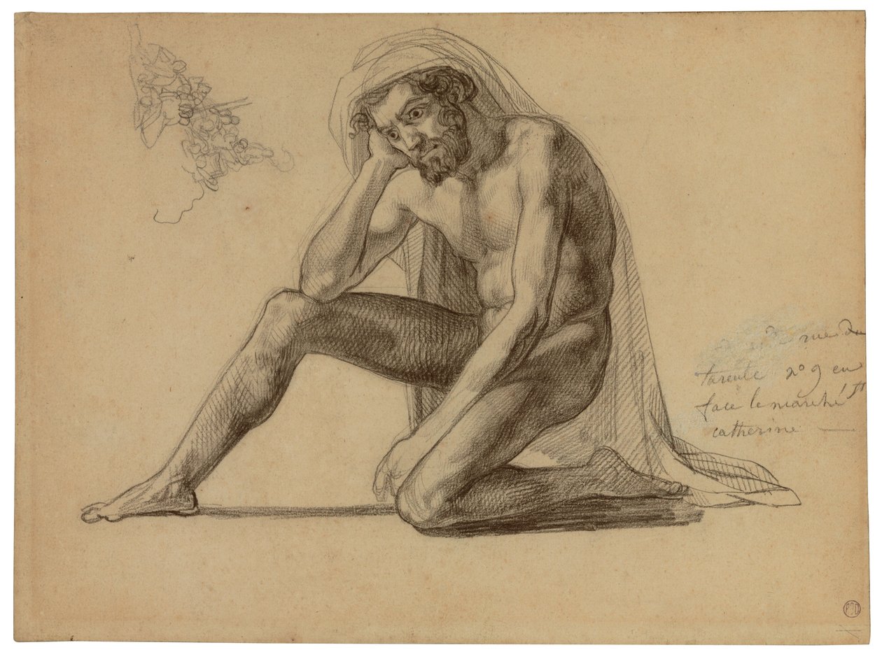 Estudio para el padre en la Balsa de la Medusa de Theodore Gericault