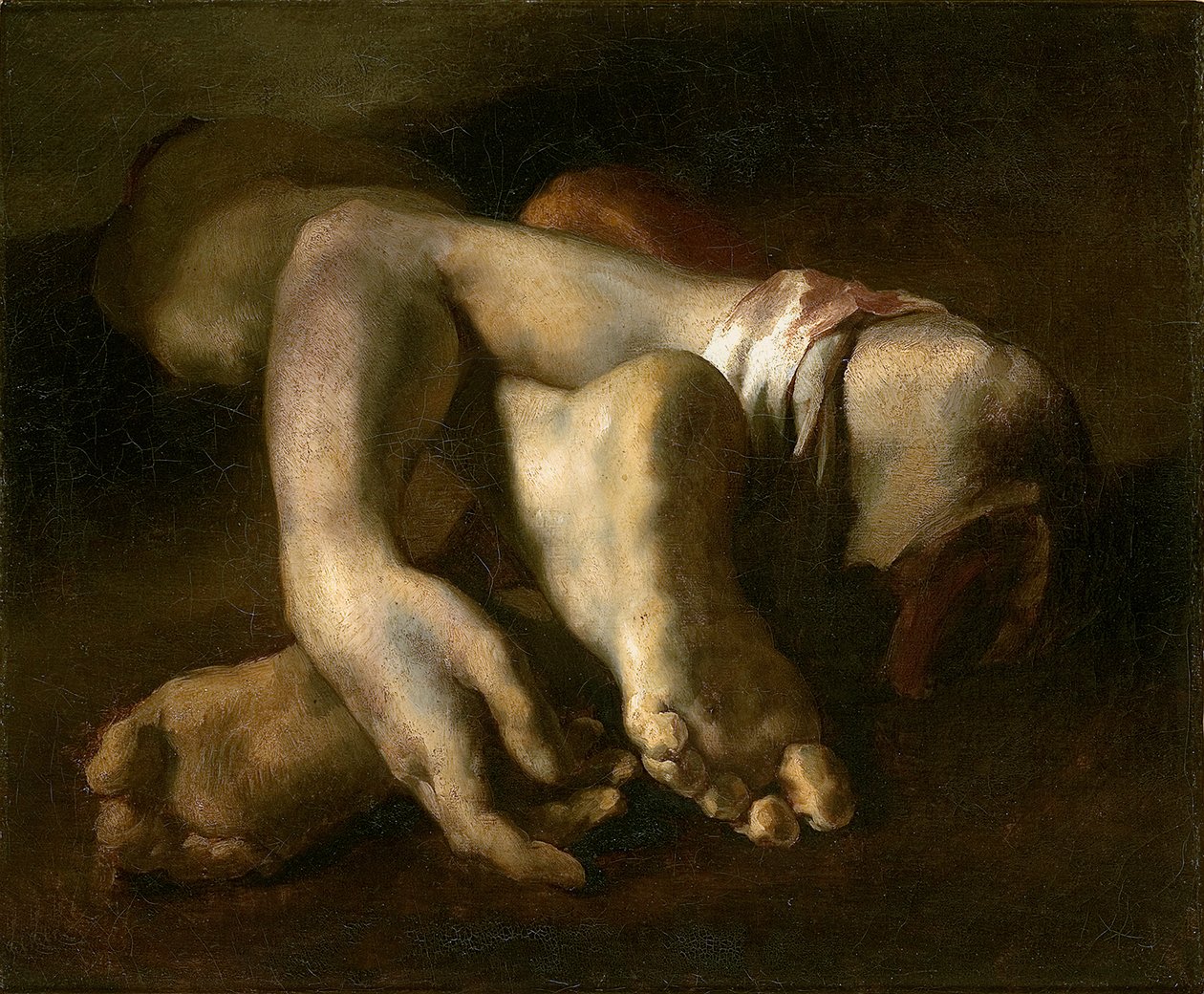 Estudio de pies y manos, c.1818-19 de Theodore Gericault