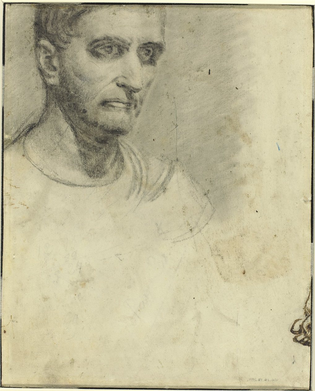 Estudio de un hombre (verso) de Theodore Gericault