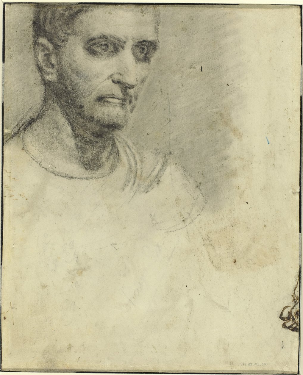 Estudio de un hombre [verso] de Theodore Gericault