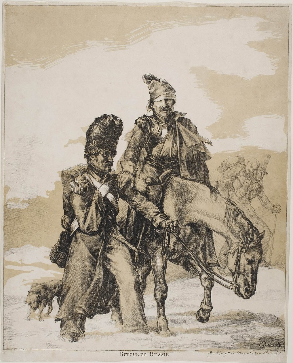 La retirada de Rusia, ca 1818 de Theodore Gericault