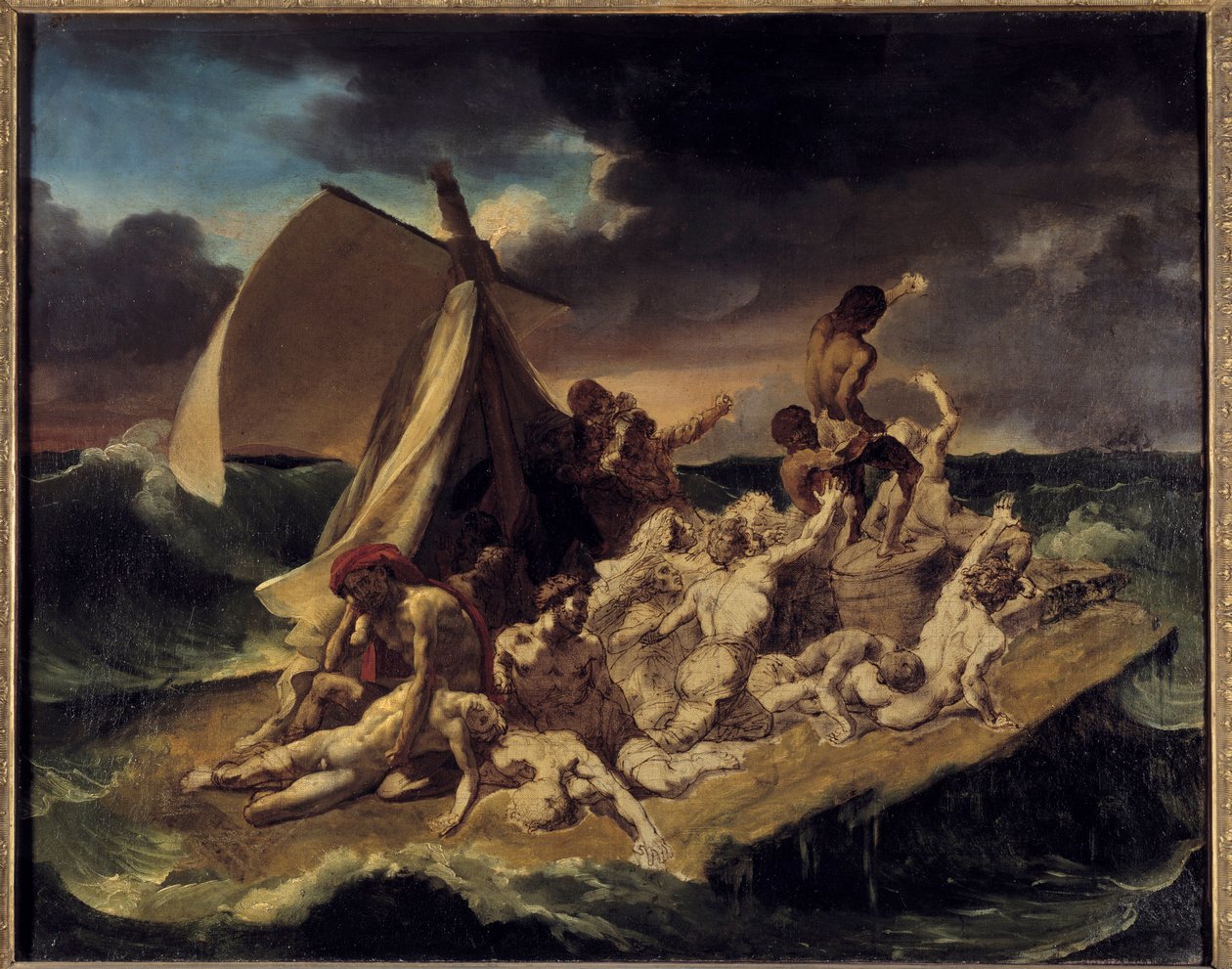 La balsa de la Medusa. Boceto de Theodore Gericault