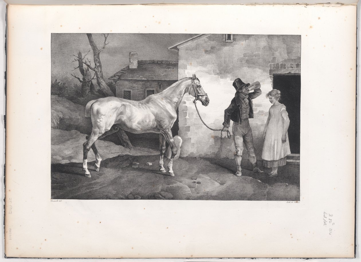 Un caballo viejo a la puerta de una posada (An Old Horse at the Door of an Inn) de Theodore Gericault