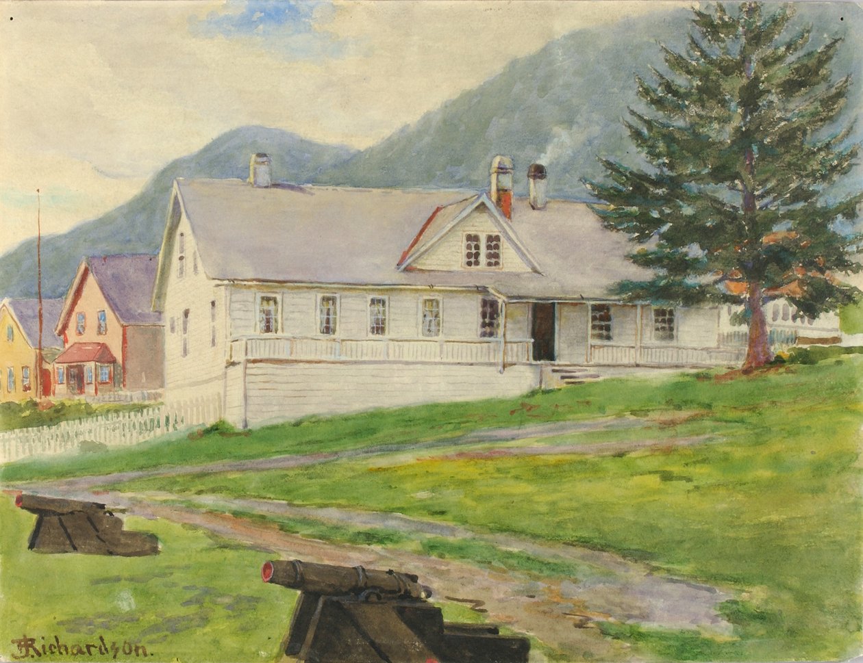 Antigua Casa del Gobernador, Sitka, 1905 de Theodore J. Richardson