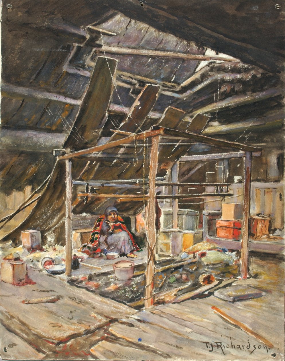 Interior nativo, ca. 1880-1914 de Theodore J. Richardson