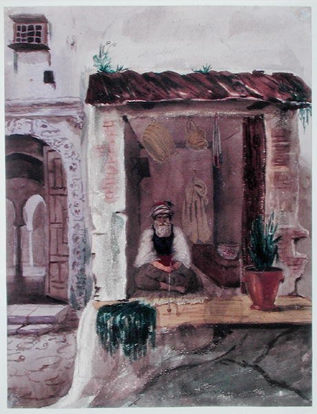 Un Estanquero, Argel, c.1840 de Theodore Leblanc