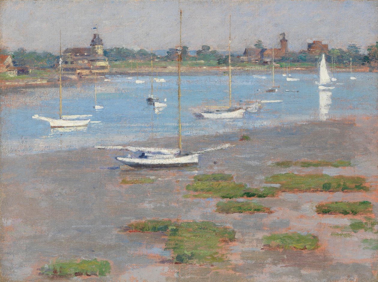 Marea Baja, Club de Yates Riverside, 1894 de Theodore Robinson