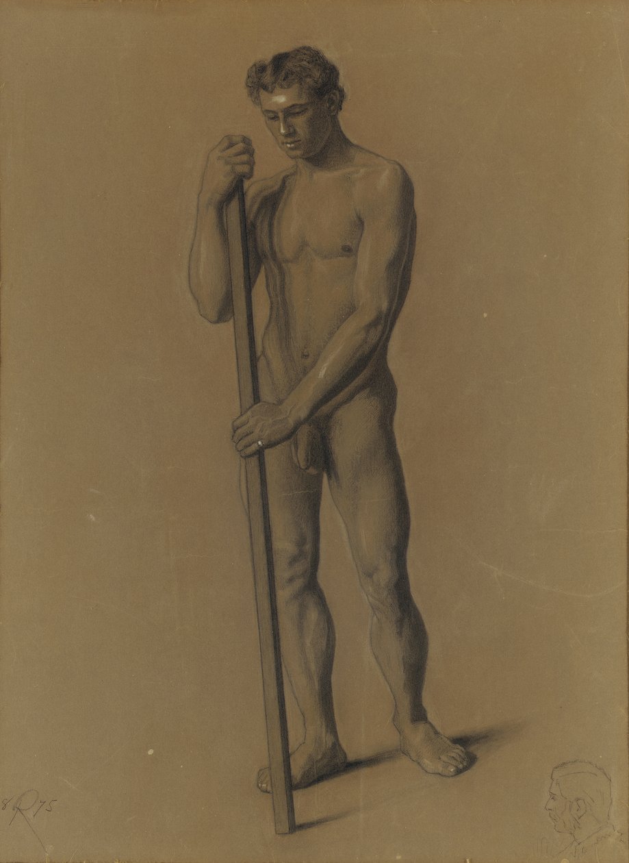 Estudio de la figura masculina, 1875 de Theodore Robinson
