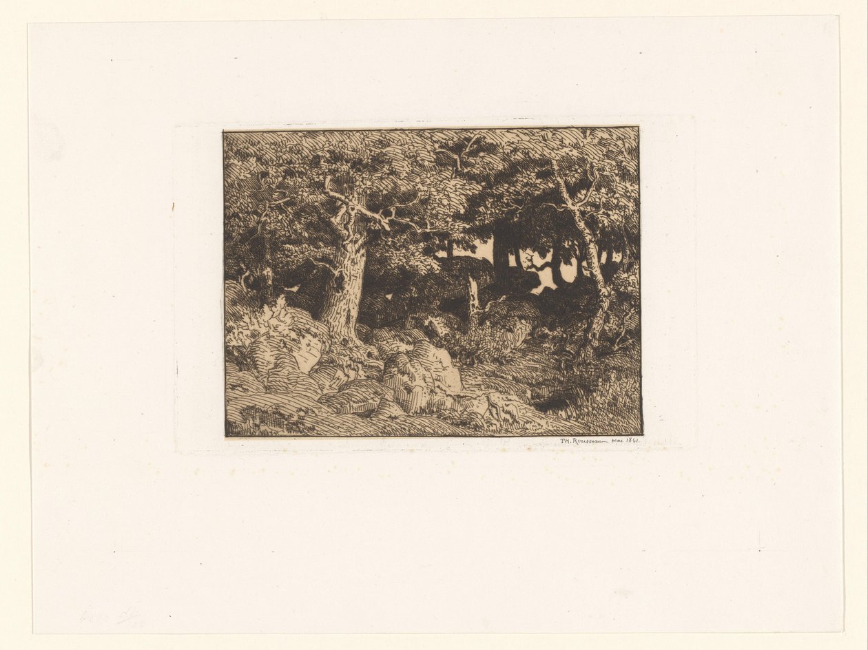 Roble en las rocas
Chênes de Roche (título original) de Theodore Rousseau