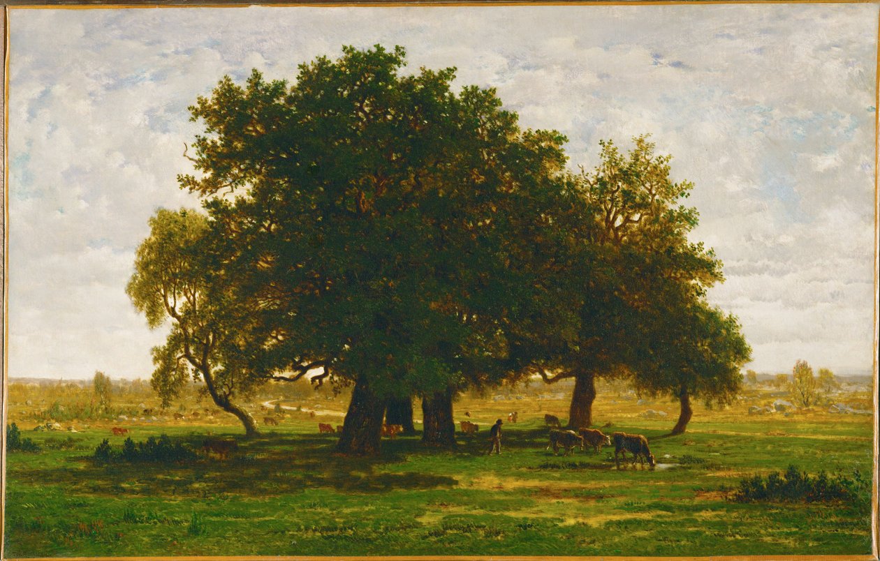 Grupo de robles, Apremont Grupo de robles, Apremont, Francia ... de Theodore Rousseau
