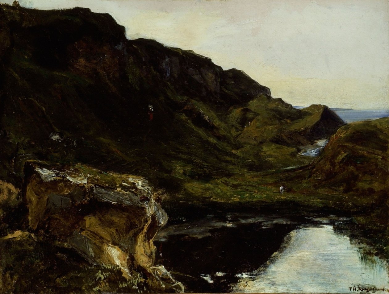 Paisaje, c.1835 (óleo sobre lienzo) de Theodore Rousseau