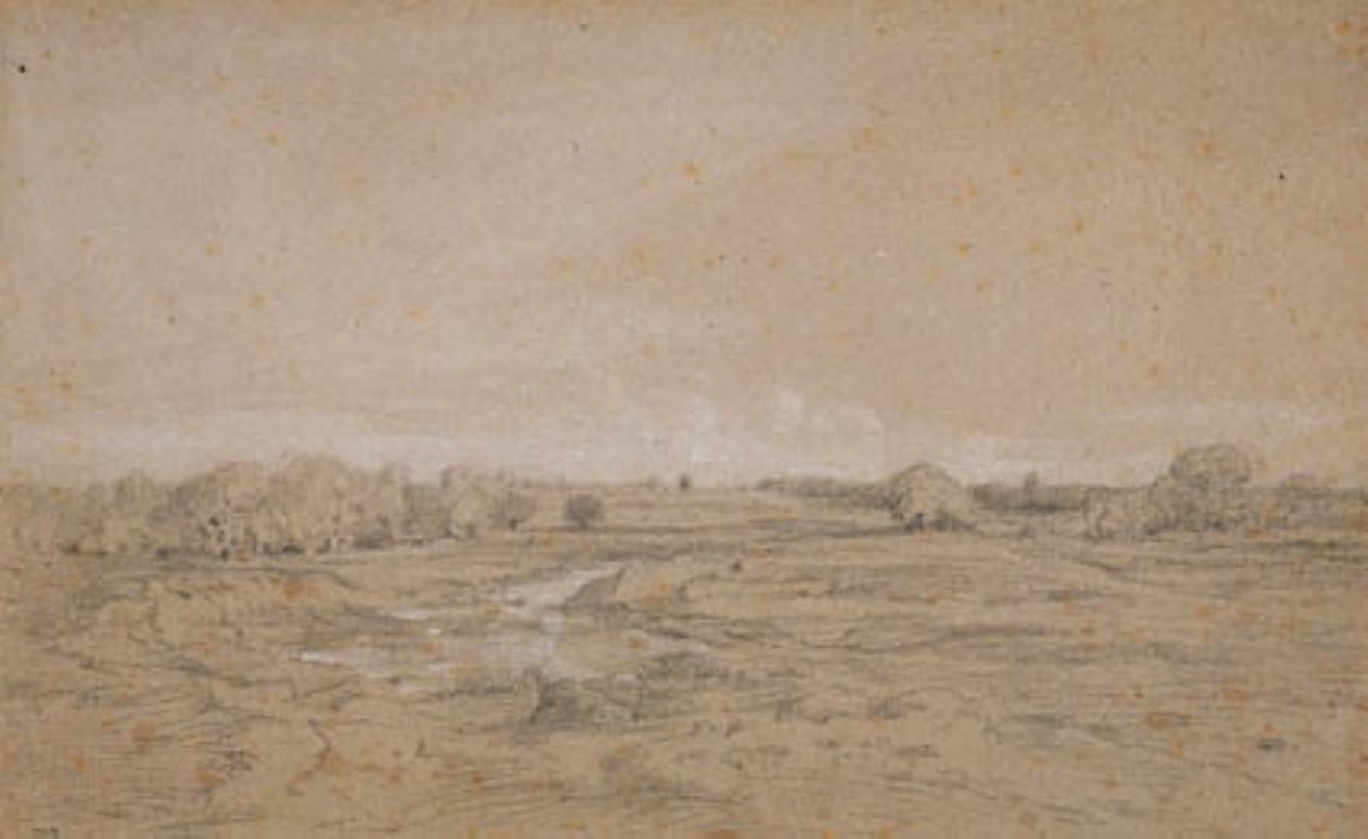 Paisaje con estanque (Berri) de Theodore Rousseau
