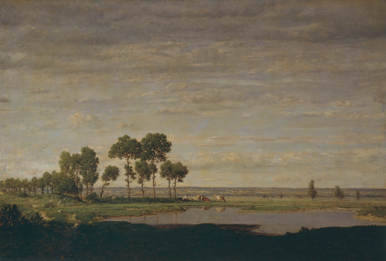 Primavera, estanque de Theodore Rousseau