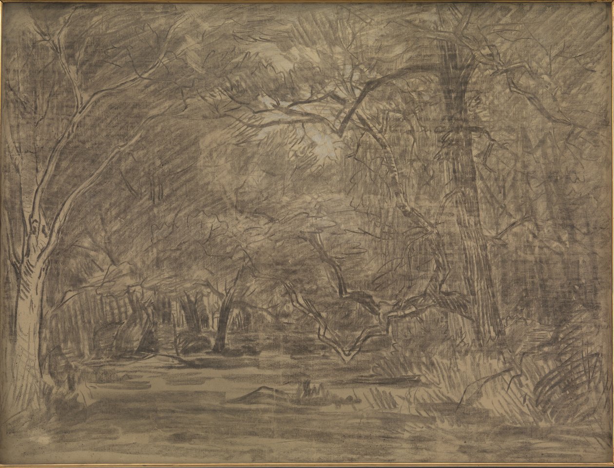 El interior de un bosque de Theodore Rousseau