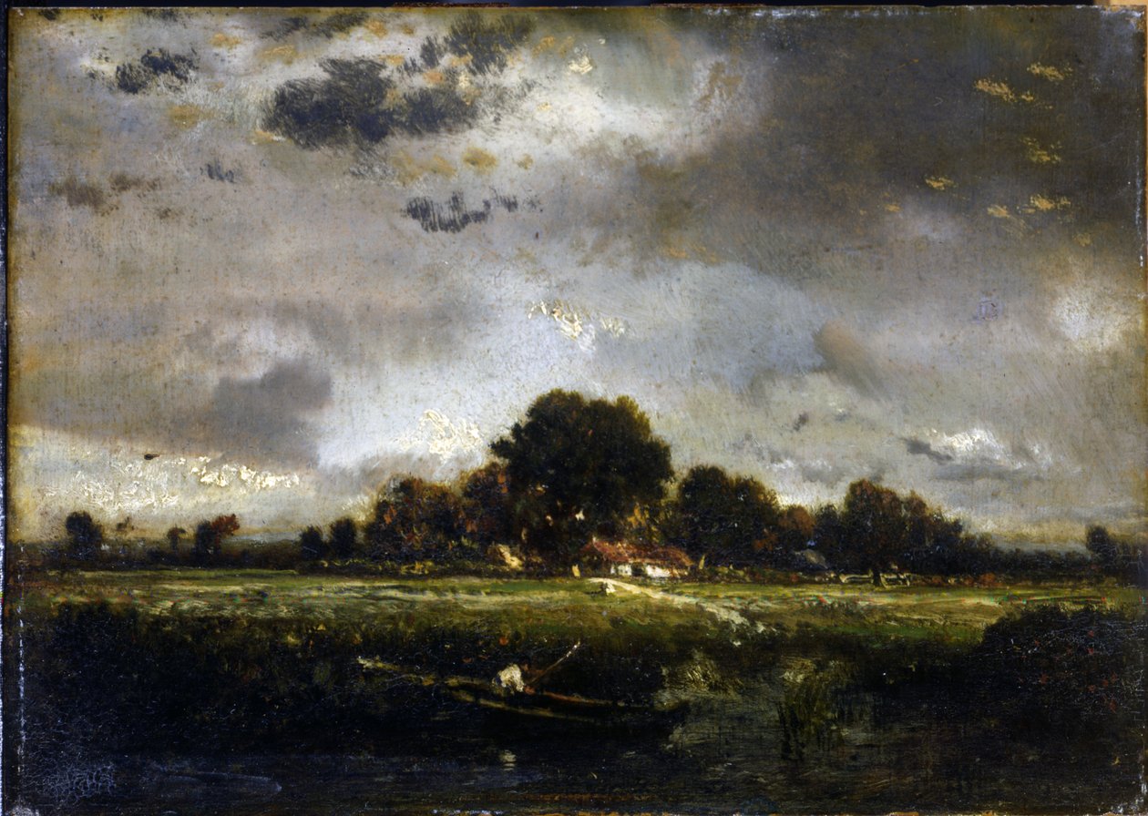El pequeño pescador de Pierre Etienne Theodore Rousseau