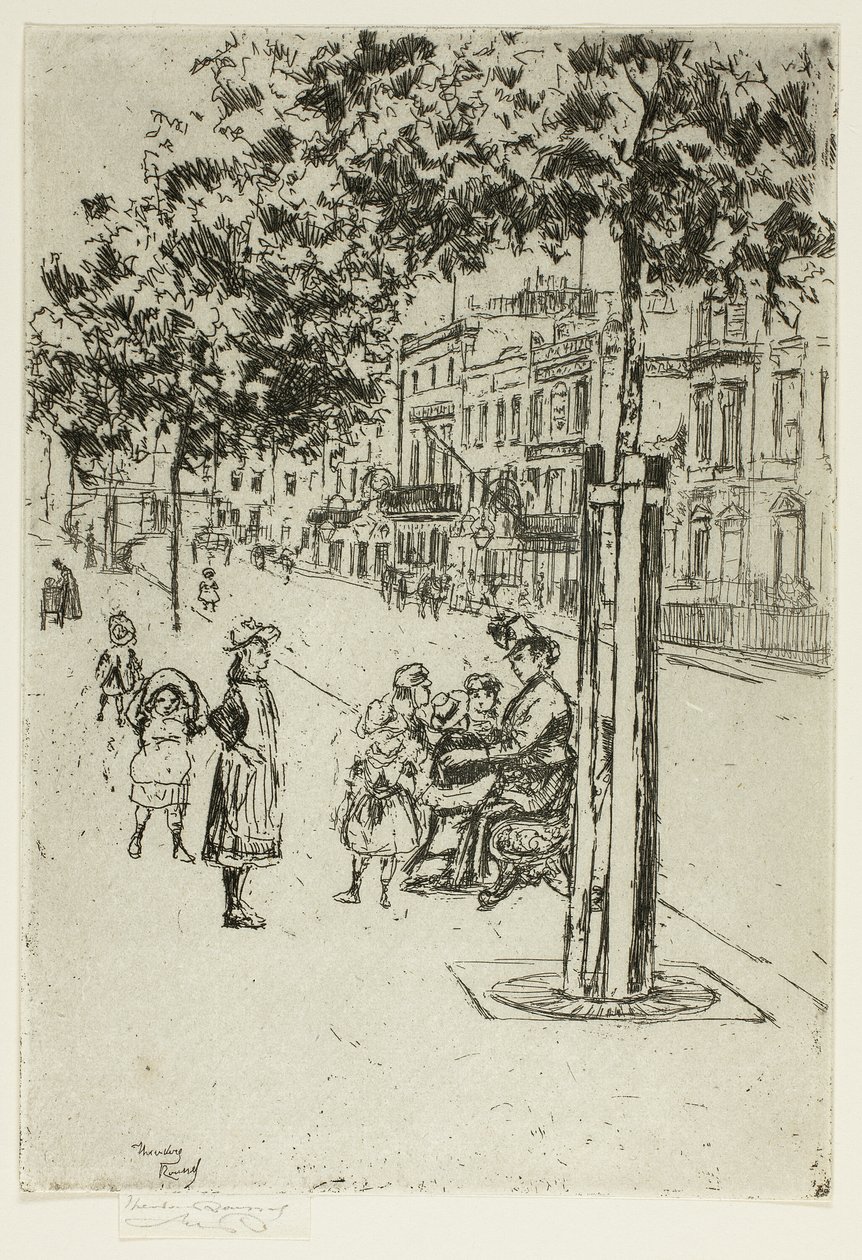 Niños de Chelsea, Chelsea Embankment de Theodore Roussel