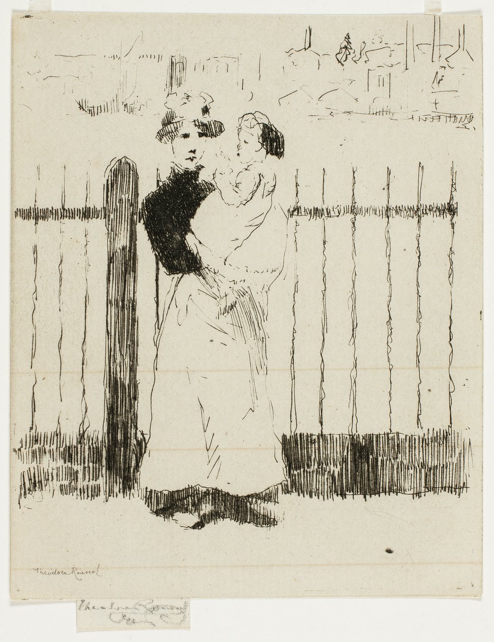 Emma y su Bebé, Chelsea Embankment de Theodore Roussel