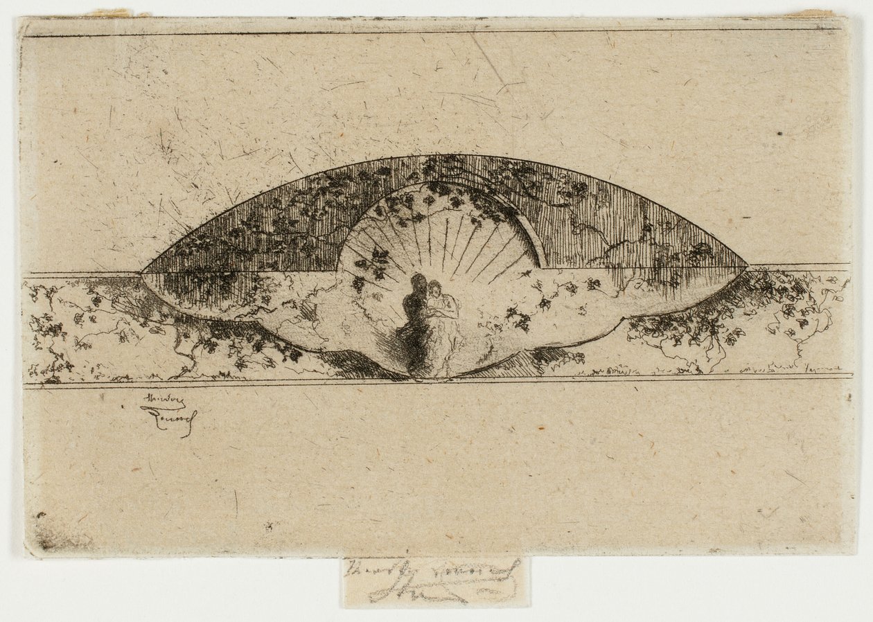 Júpiter y Alcmena Medallón, boceto para decoración de un marco de Theodore Roussel