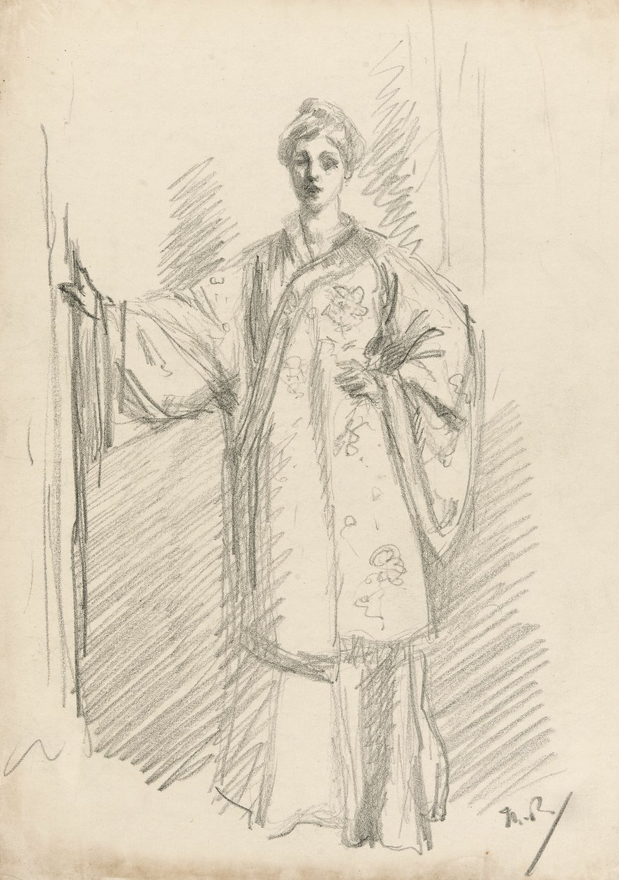 Figura de pie con bata china de Theodore Roussel