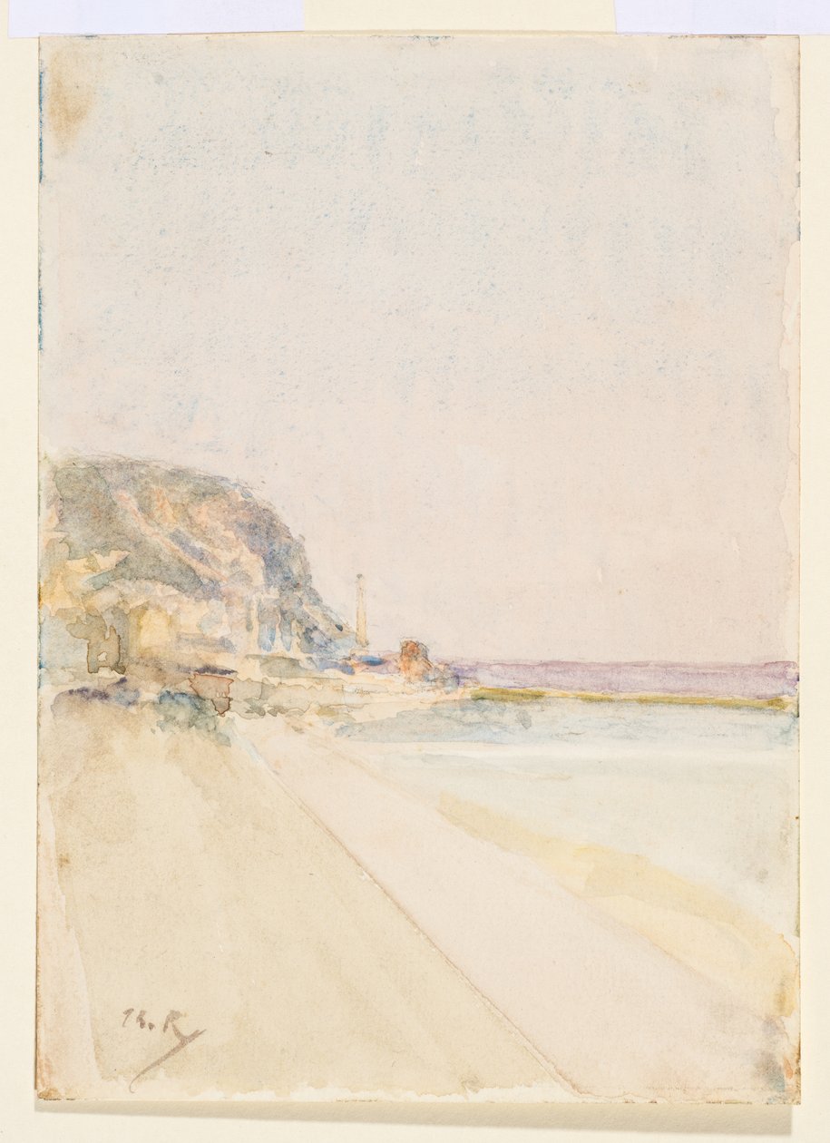 Vista de East Cliff, Hastings, antes de 1900 de Theodore Roussel