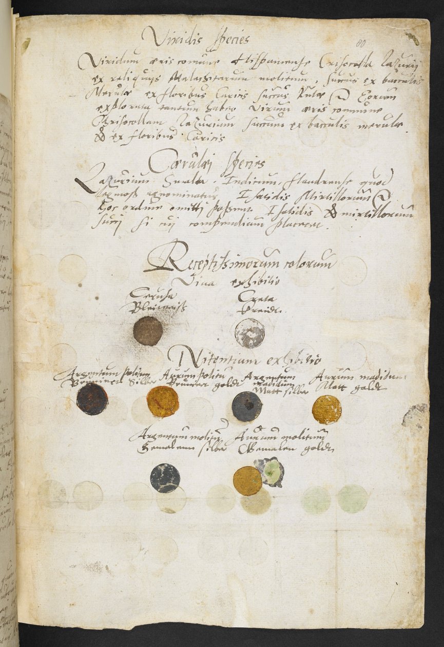 Página del manuscrito de Mayerne (MS 2052 f.80r) de Theodore Turquet de Mayerne