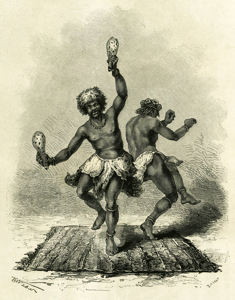 La Danza Profética, especialmente para la tribu Masoupias, dura todo el día, acompañada de tambores, canciones y aplausos, los dos bailarines realizan su danza hasta el agotamiento completo, y cuando caen inconscientes, pronuncian las palabras fatídicas de de Theodore Weber