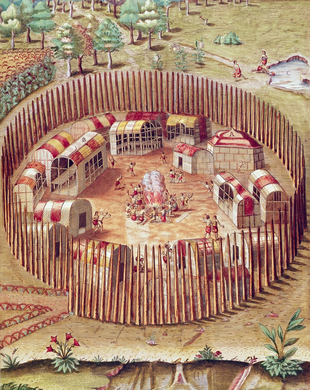 Fuerte del Pueblo Pomeiok de Theodore de Bry