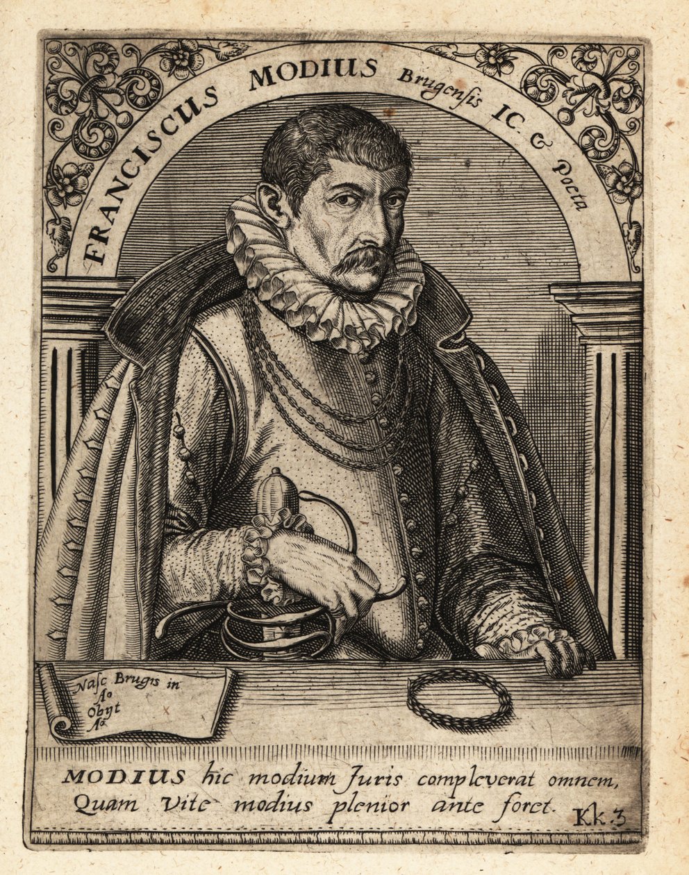 Francois Modius, jurista y humanista flamenco de Theodore de Bry