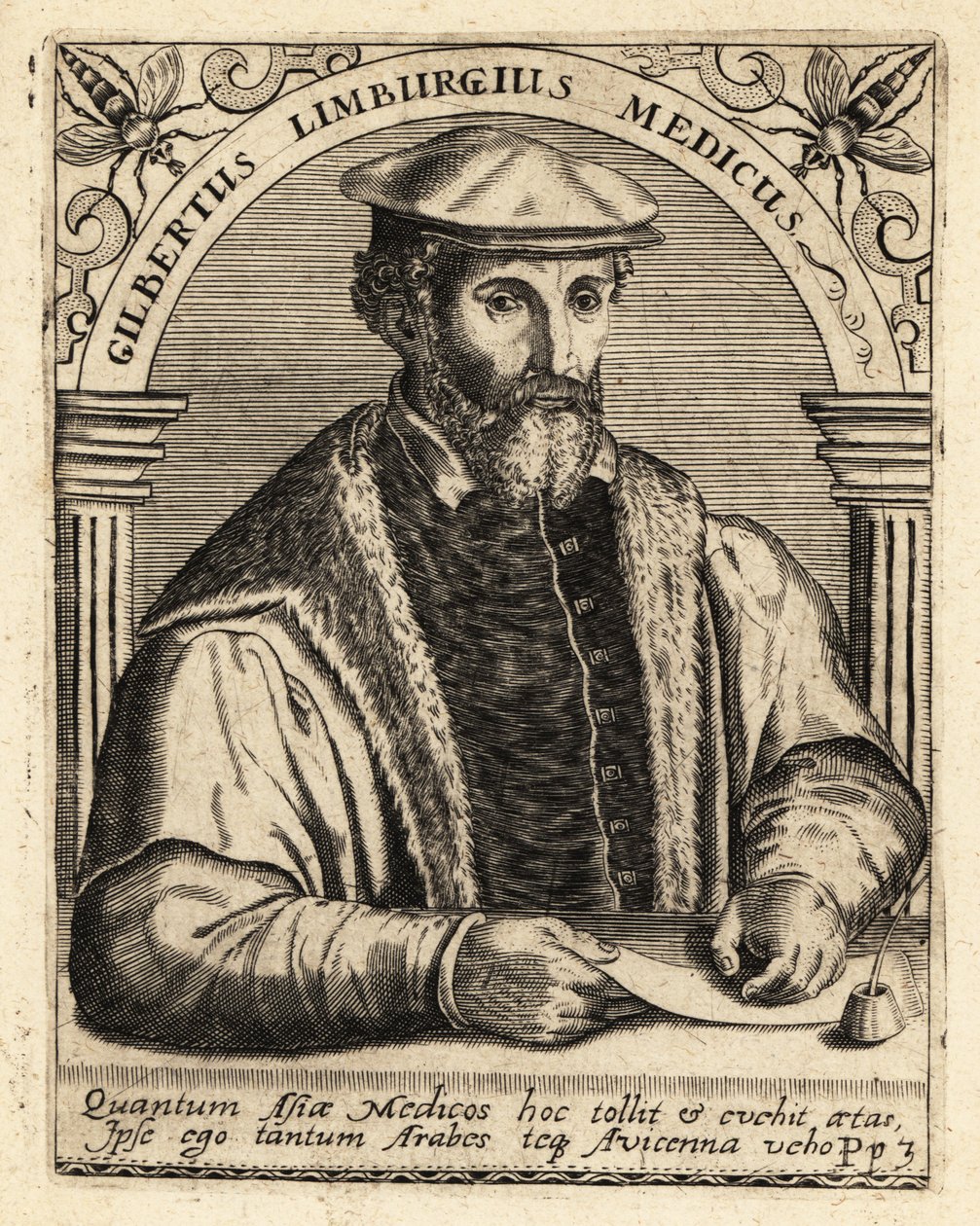 Gilbert Fusch de Limburg, médico holandés, 1504-1567 de Theodore de Bry
