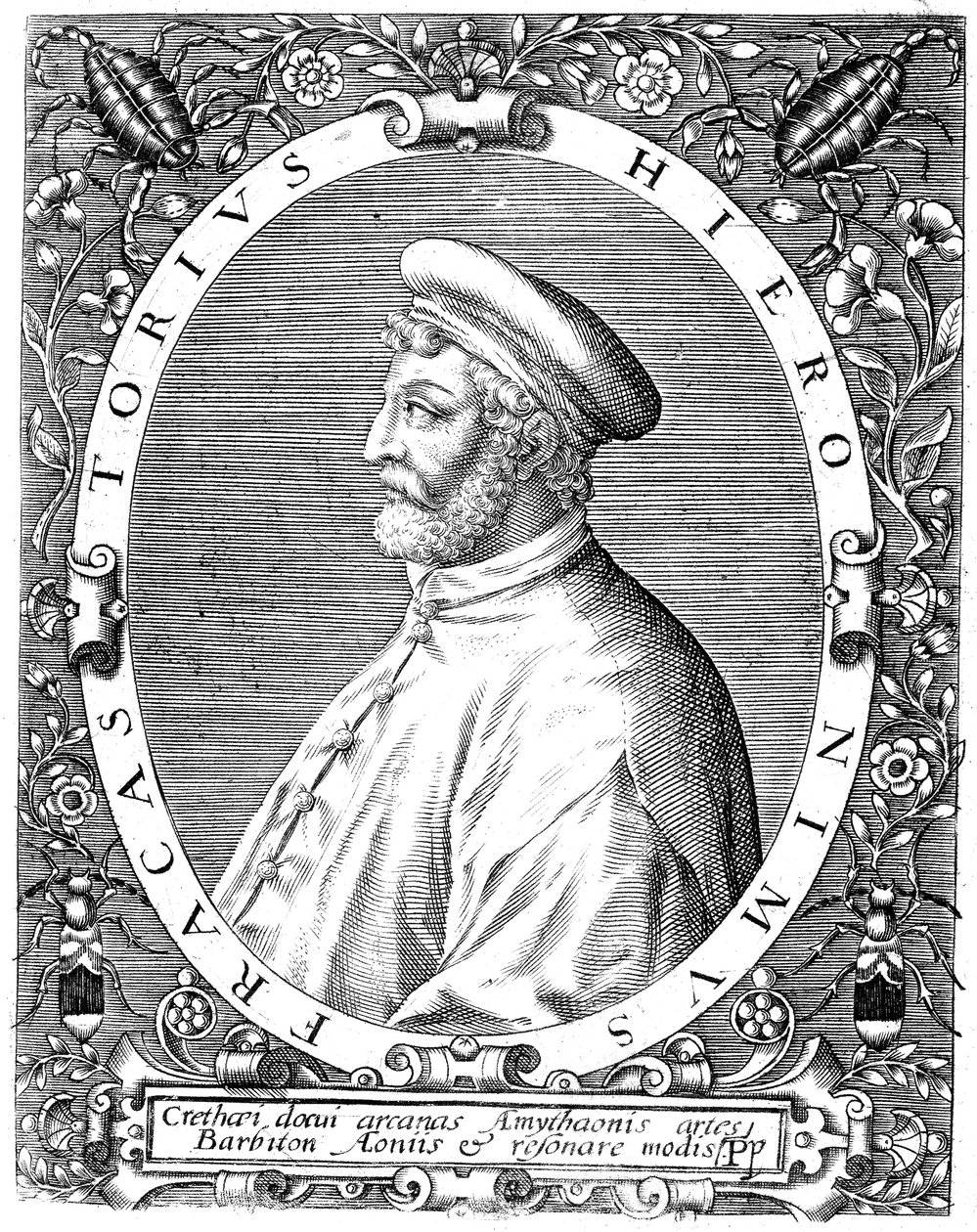 Girolamo Frascatoro, médico, poeta y astrónomo italiano, finales del siglo XVI de Theodore de Bry
