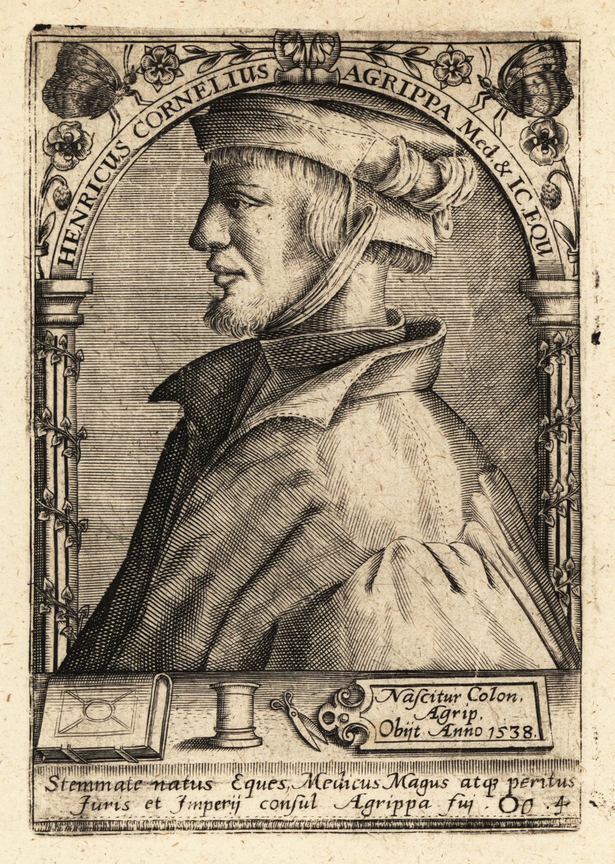 Heinrich Cornelius Agrippa von Nettesheim, polímata alemán de Theodore de Bry