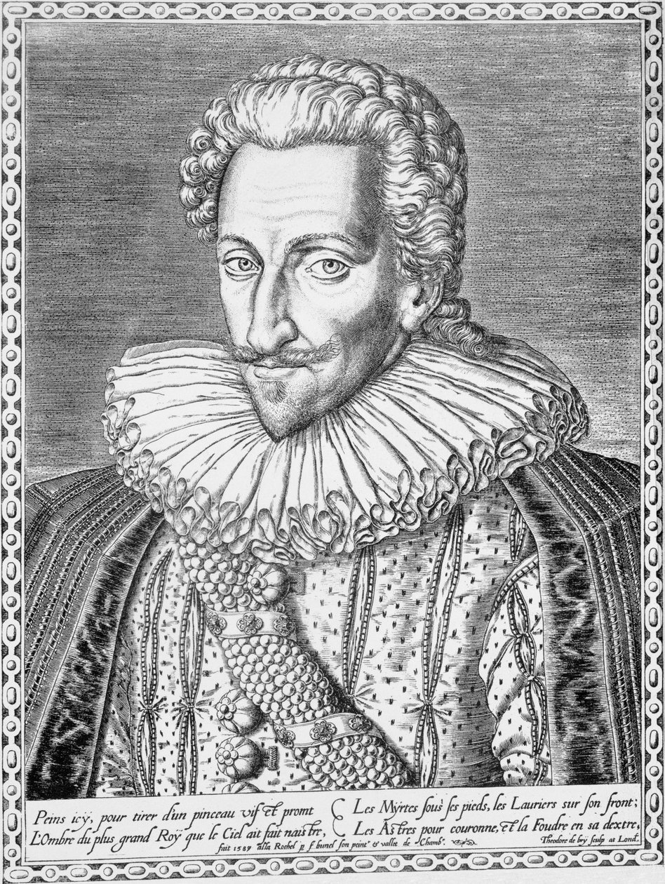 Enrique IV de Francia como Rey de Navarra, 1589 de Theodore de Bry