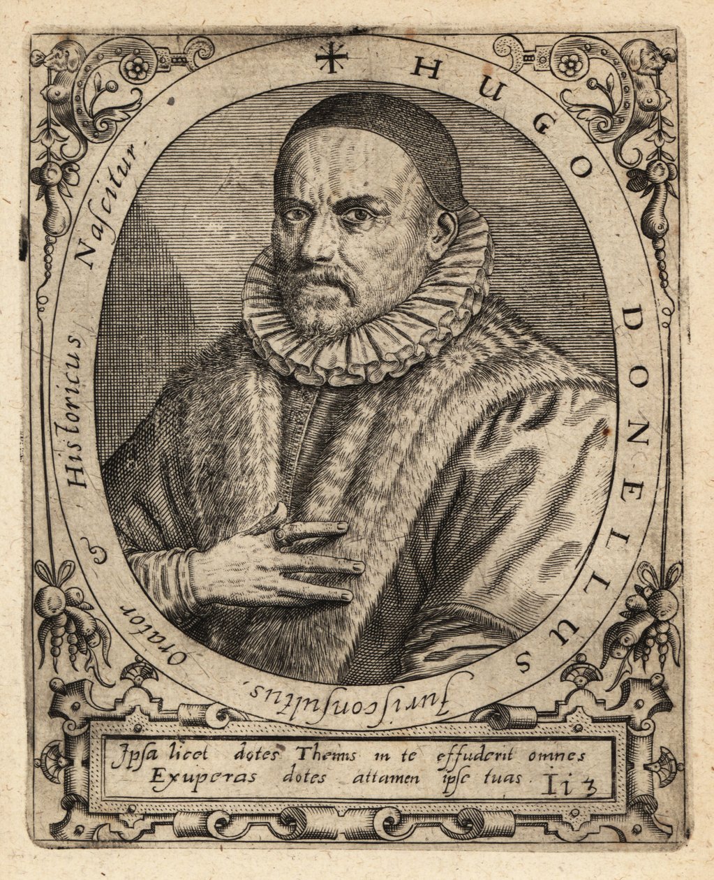 Hugues Doneau, profesor de derecho francés de Theodore de Bry