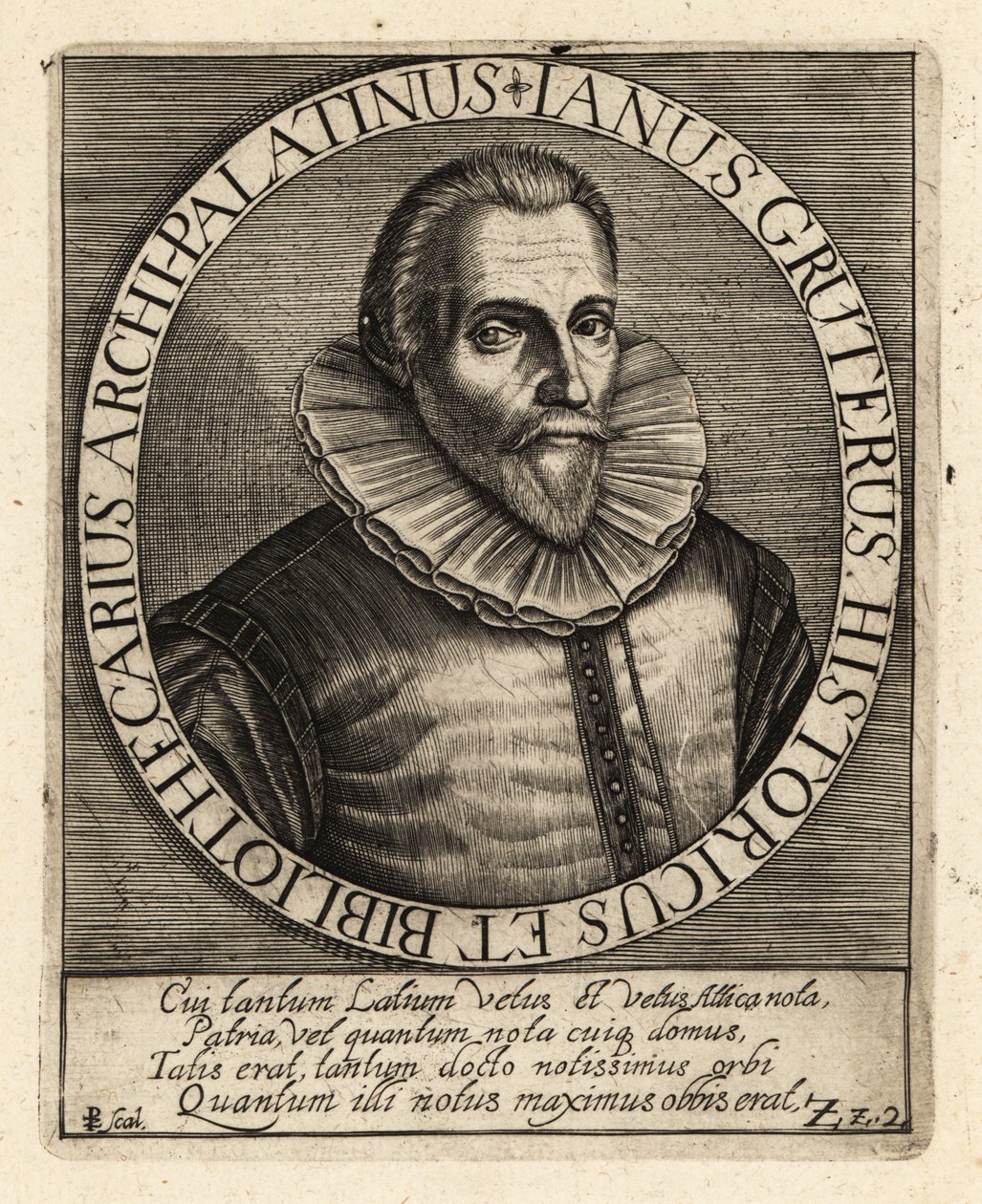 Jan Gruter, filólogo flamenco de Theodore de Bry