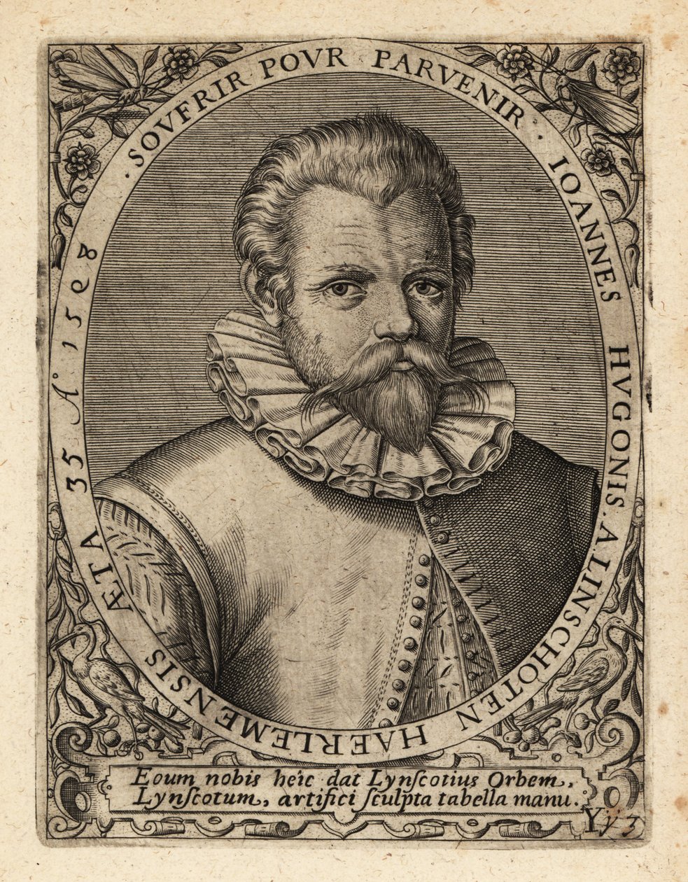 Jan Huyghen van Linschoten, comerciante protestante holandés de Theodore de Bry