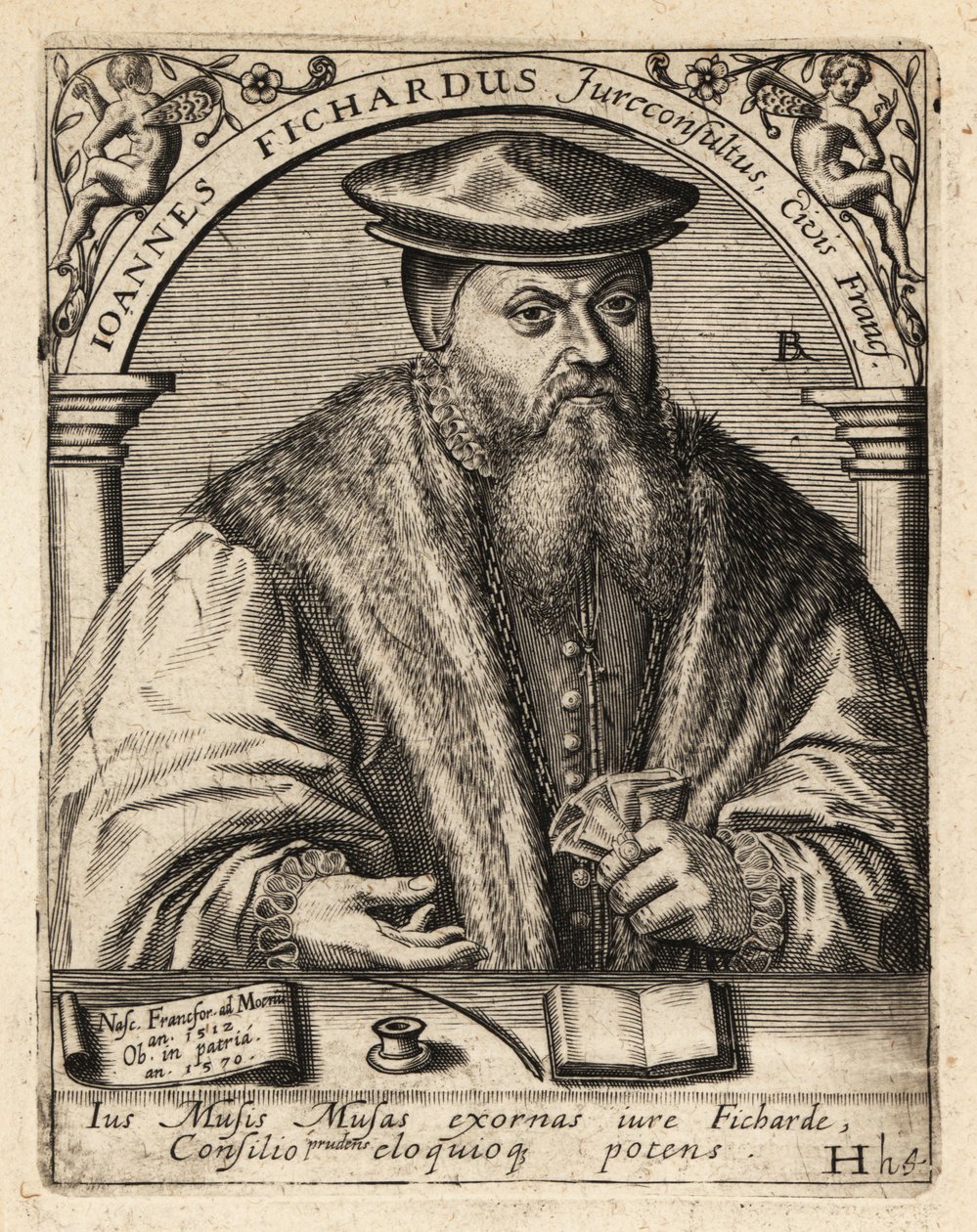 Johann von Fichard, jurista alemán de Theodore de Bry