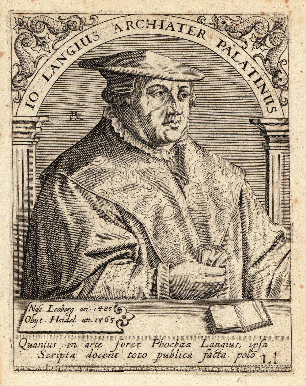 Johannes Lange, médico y cirujano alemán de Theodore de Bry