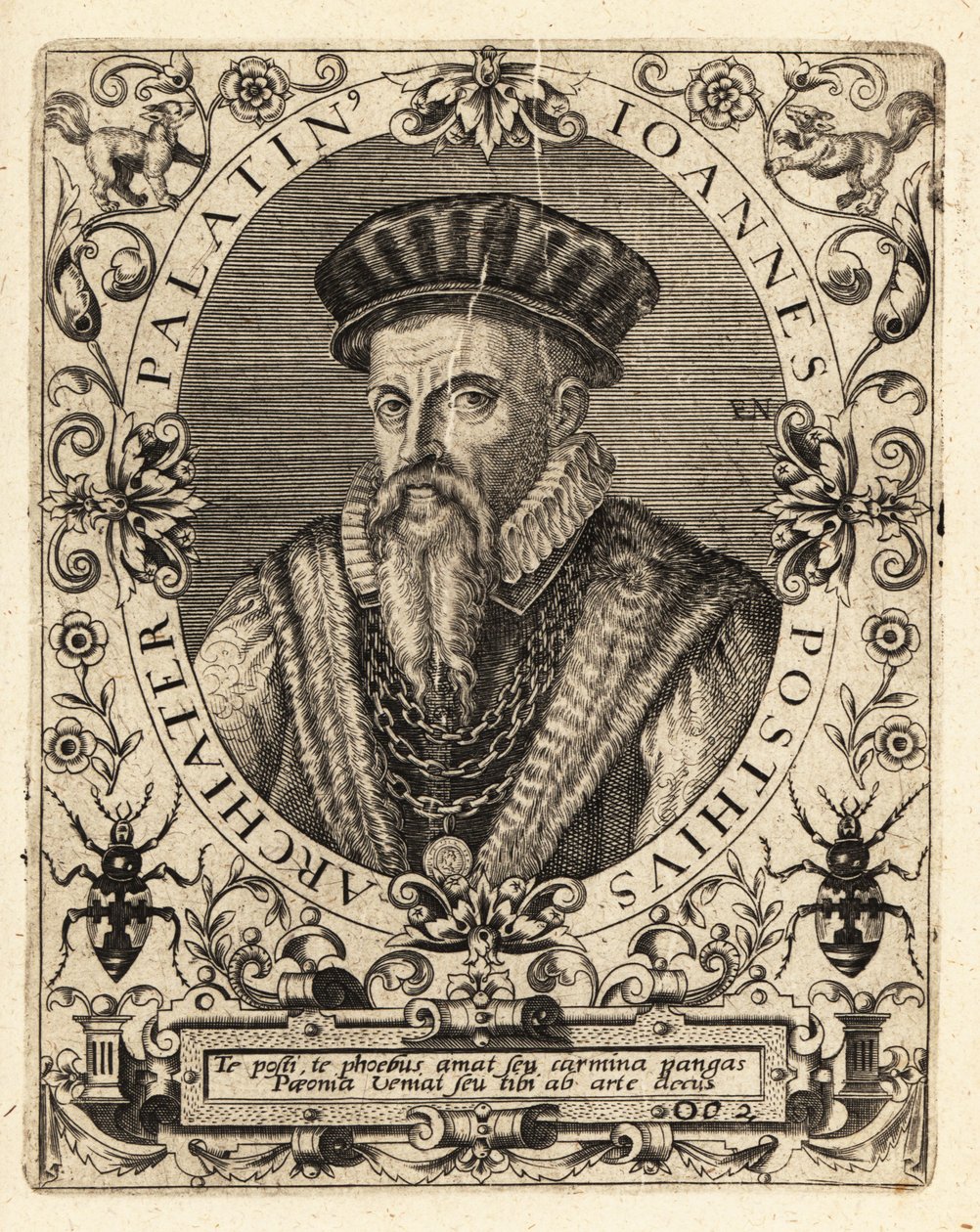 Johannes Posth, humanista y médico alemán de Theodore de Bry
