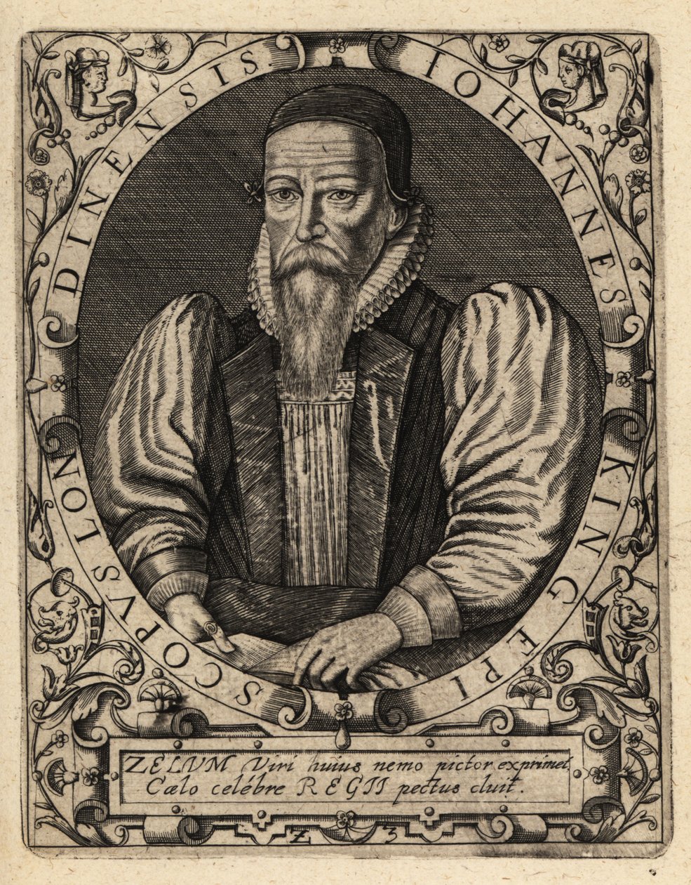 John King, fallecido en 1621, Obispo de Londres de Theodore de Bry