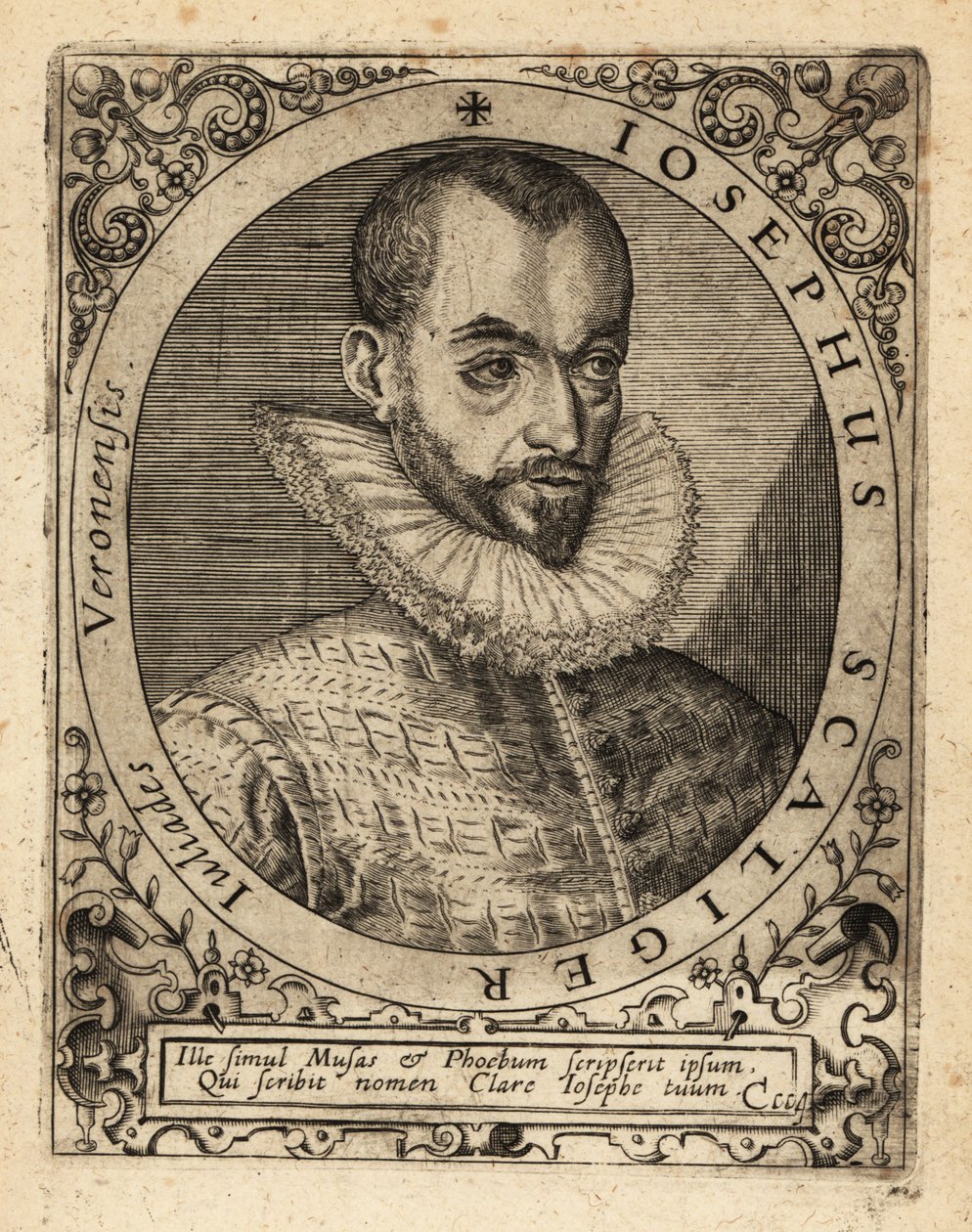 Joseph Justus Scaliger, líder religioso francés de Theodore de Bry