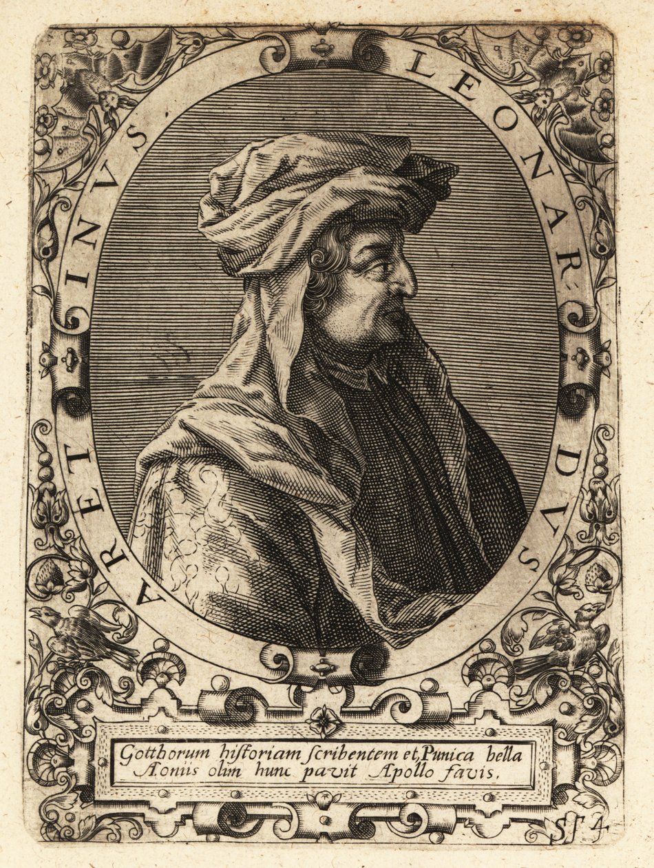 Leonardo Bruni, humanista, historiador y estadista italiano de Theodore de Bry
