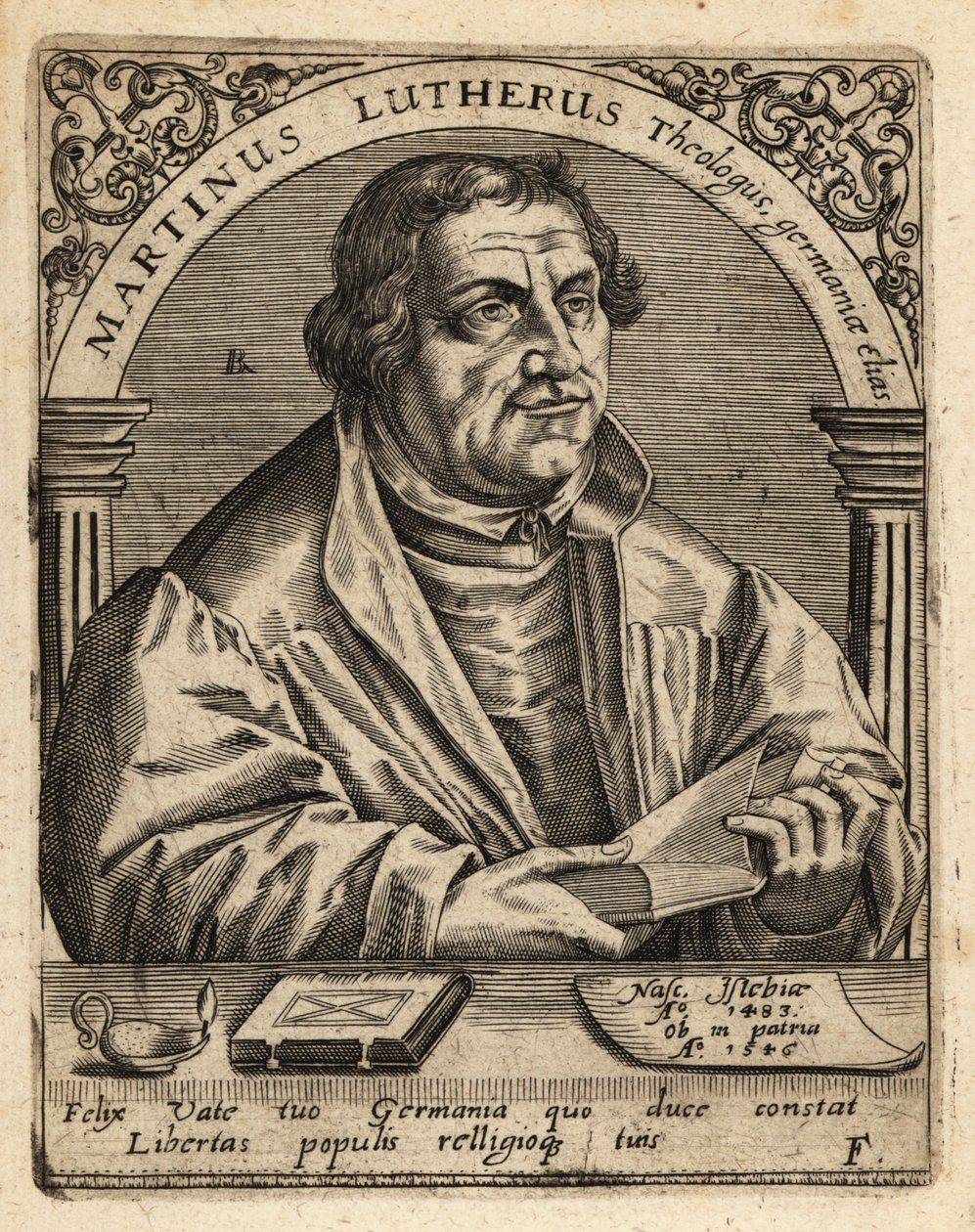 Martín Lutero de Theodore de Bry