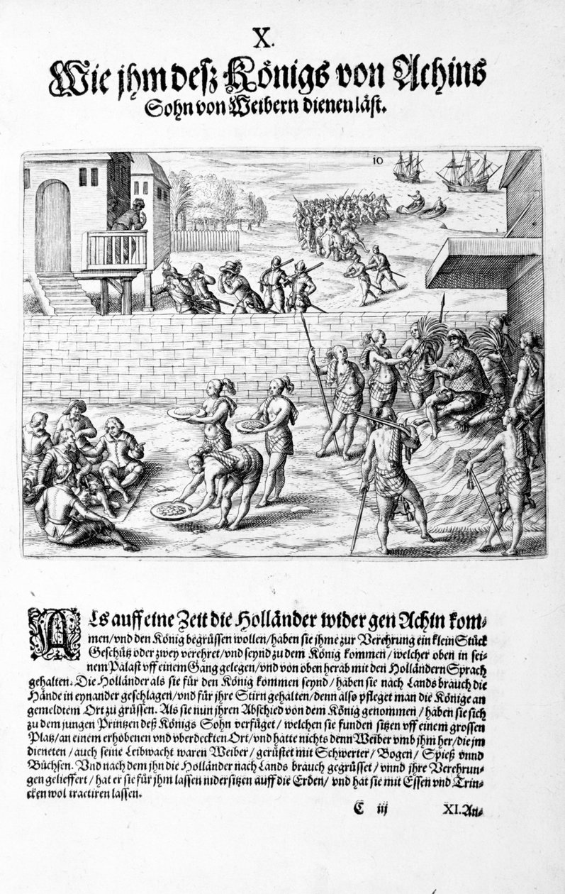 Ofrendas al rey, 1606 de Theodore de Bry