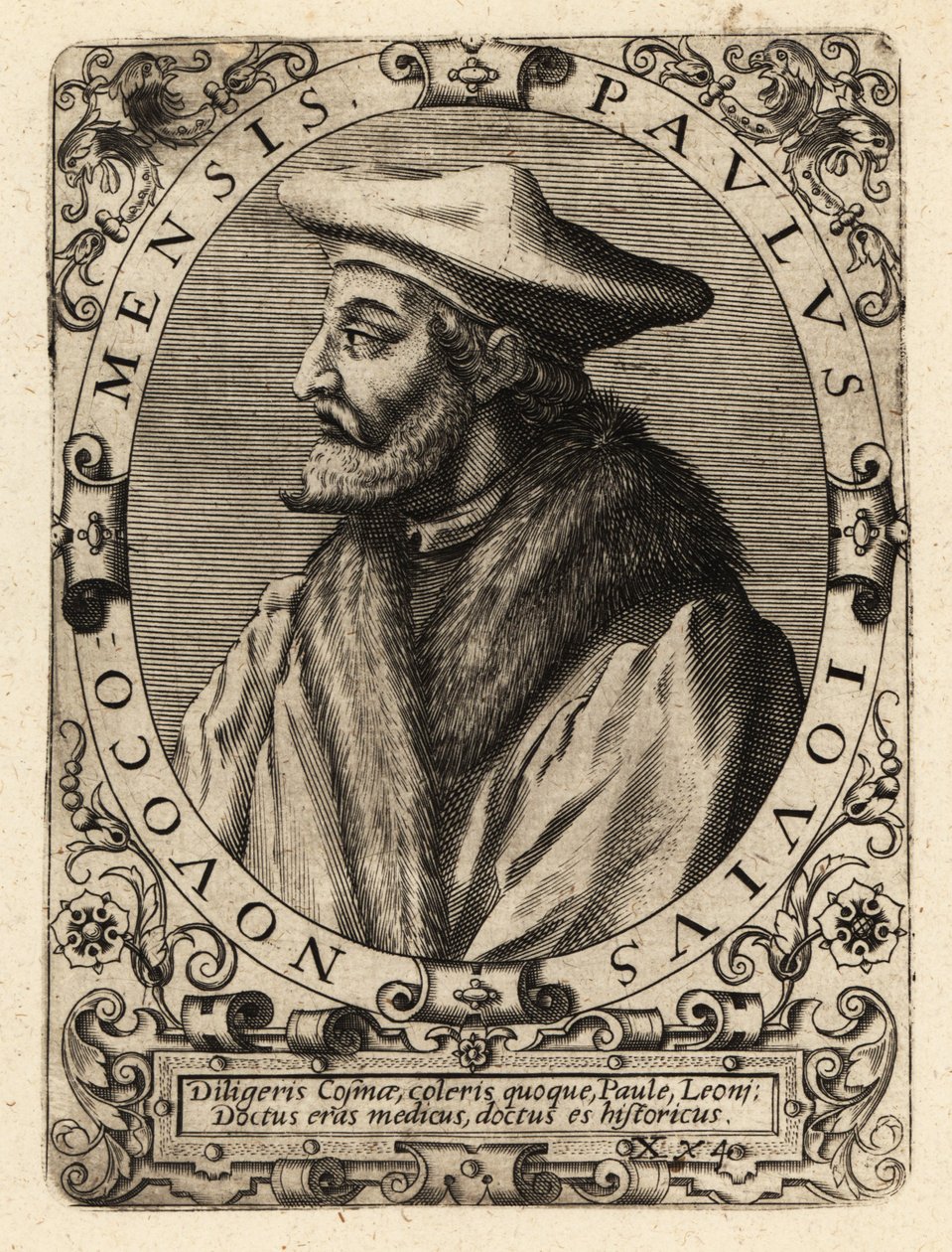 Paolo Giovio, médico italiano de Theodore de Bry